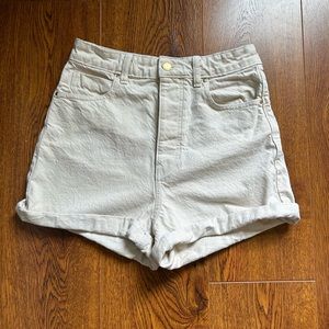 Zara White Denim Shorts